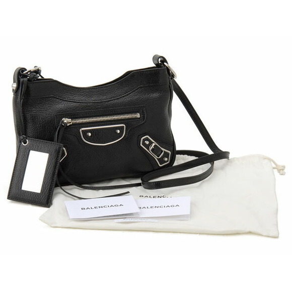 Balenciaga Metallic Edge Shoulder Bag Black - Picture 4 of 6